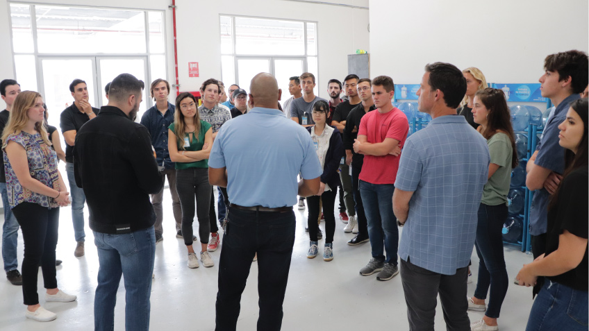 Business Development Team Hosting The Tour for the Students